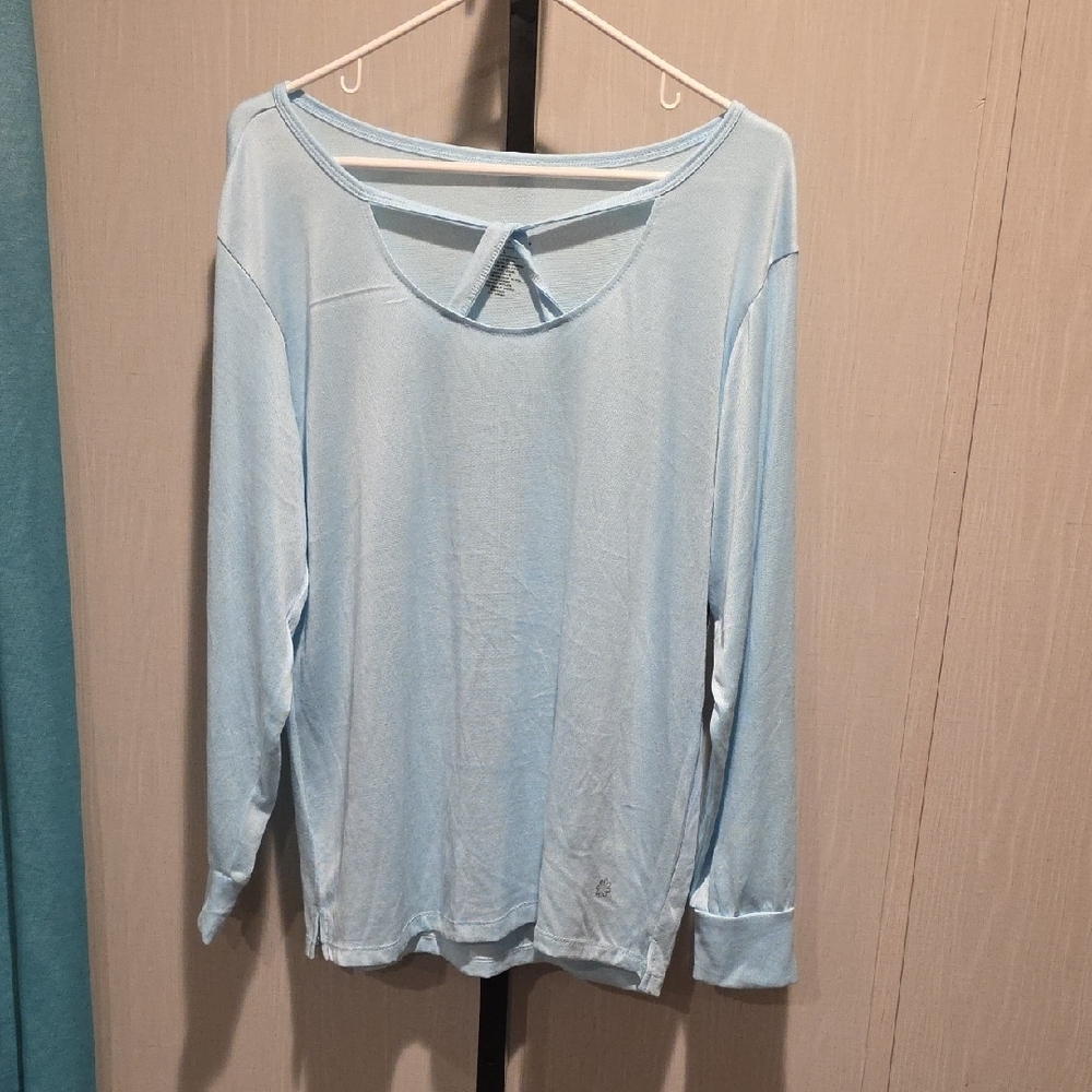 (J7) Pro Player Light Blue Long Sleeve Women's Top Sz 7